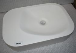 1 x Countertop Rectangular Wash Basin - Includes Slotted Pop Up Waste - New and Unused - H10 x W48 x