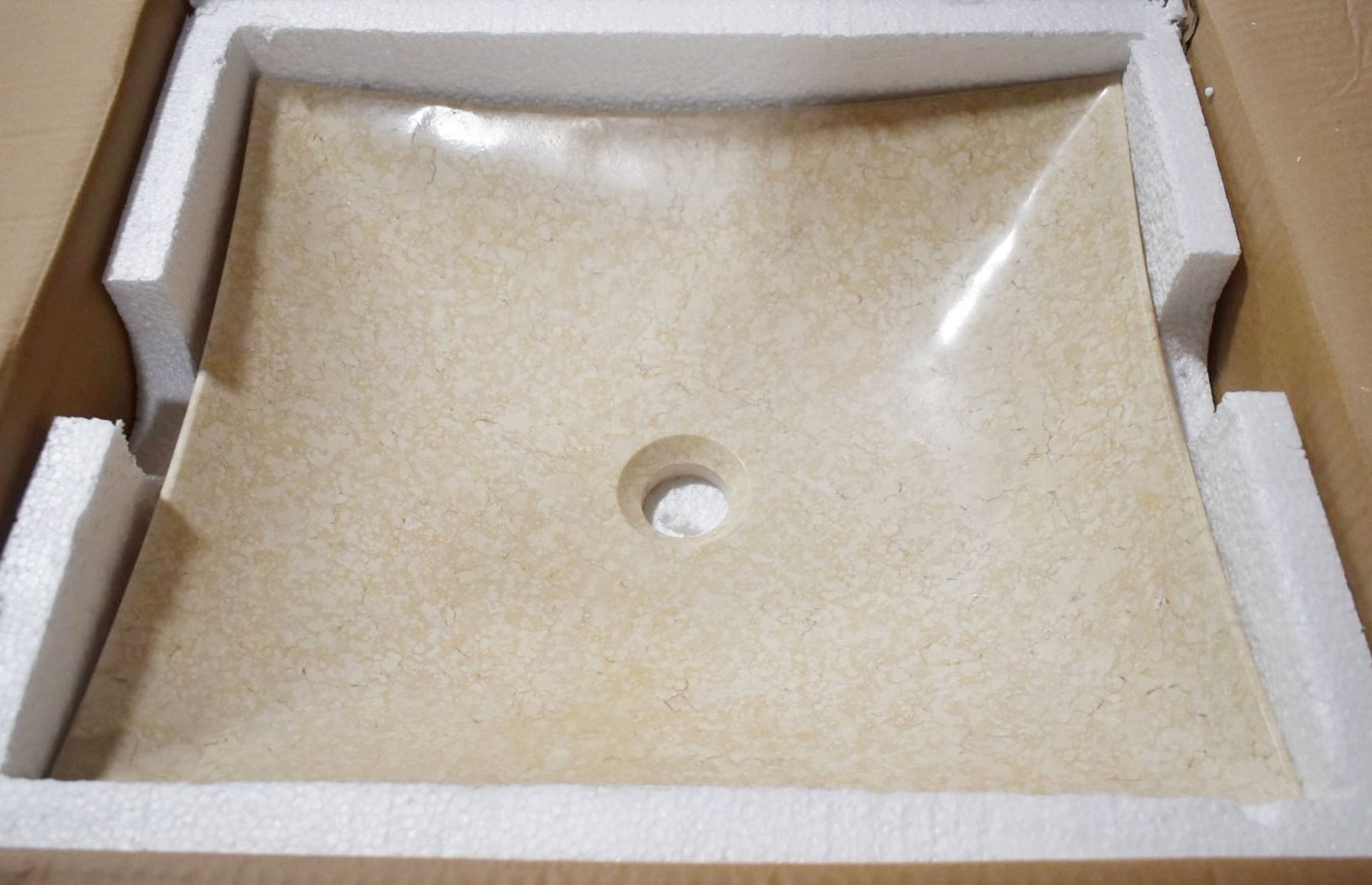1 x Stonearth 'Aston' Solid Galala Marble Stone Countertop Sink Basin - New Boxed Stock - RRP £495 - Image 3 of 7