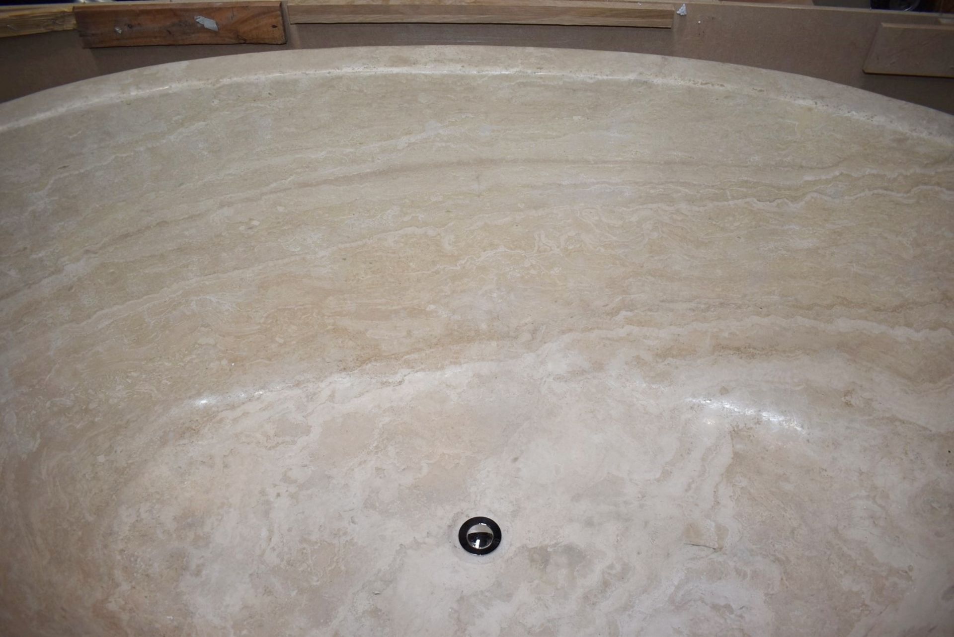 1 x Stonearth Luxury Grand Travertine Bath - Made From a Solid Piece of Stone - RRP £19,000 - New! - Image 13 of 25