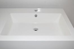 1 x Gloss White 1200mm 4-Door Double Basin Freestanding Bathroom Cabinet - New & Boxed Stock - CL307