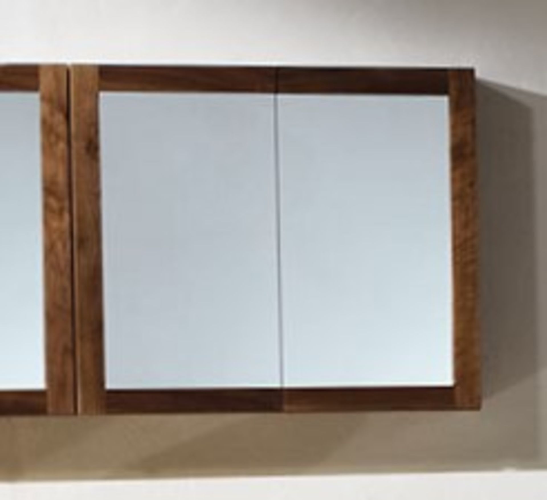 1 x Stonearth 600mm Wall Mounted Mirrored Bathroom Storage Cabinet - American Solid Walnut RRP £460 - Image 2 of 13