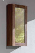 1 x Stonearth 300mm Wall Mounted Mirrored Bathroom Storage Cabinet - American Solid Walnut RRP £356