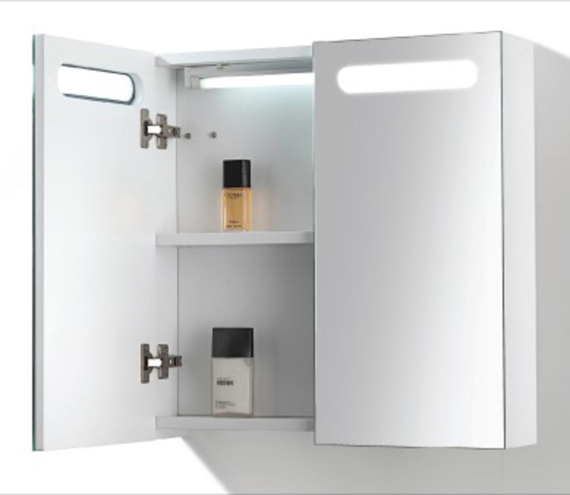 1 x Austin Bathrooms EDEN Two Door 450mm Mirrored Bathroom Cabinet - New and Boxed - RRP £290 - Ref: