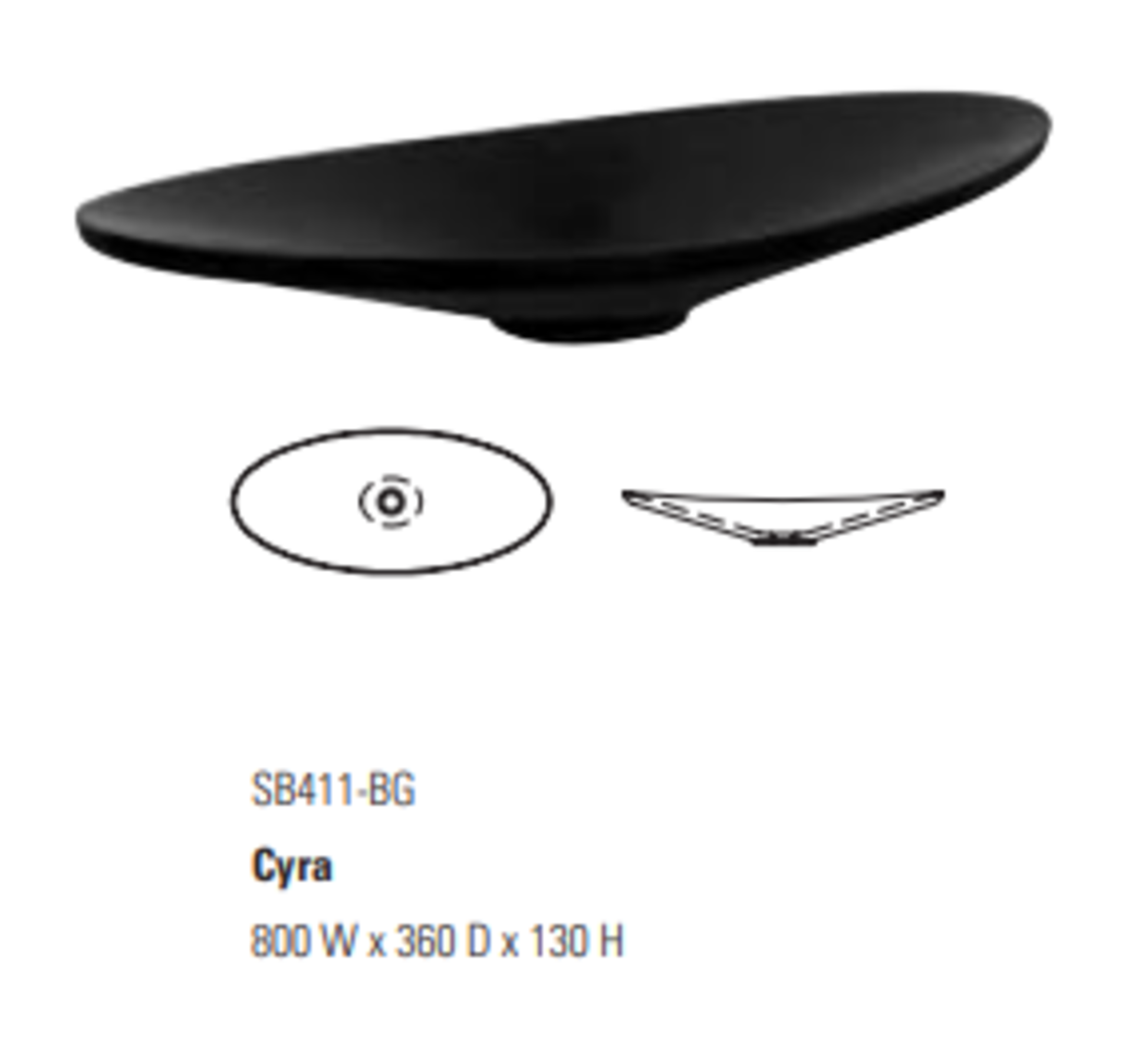 1 x Stonearth 'Cyra' Black Granite Stone Countertop Sink Basin - New Boxed Stock - RRP £620 - - Image 10 of 10