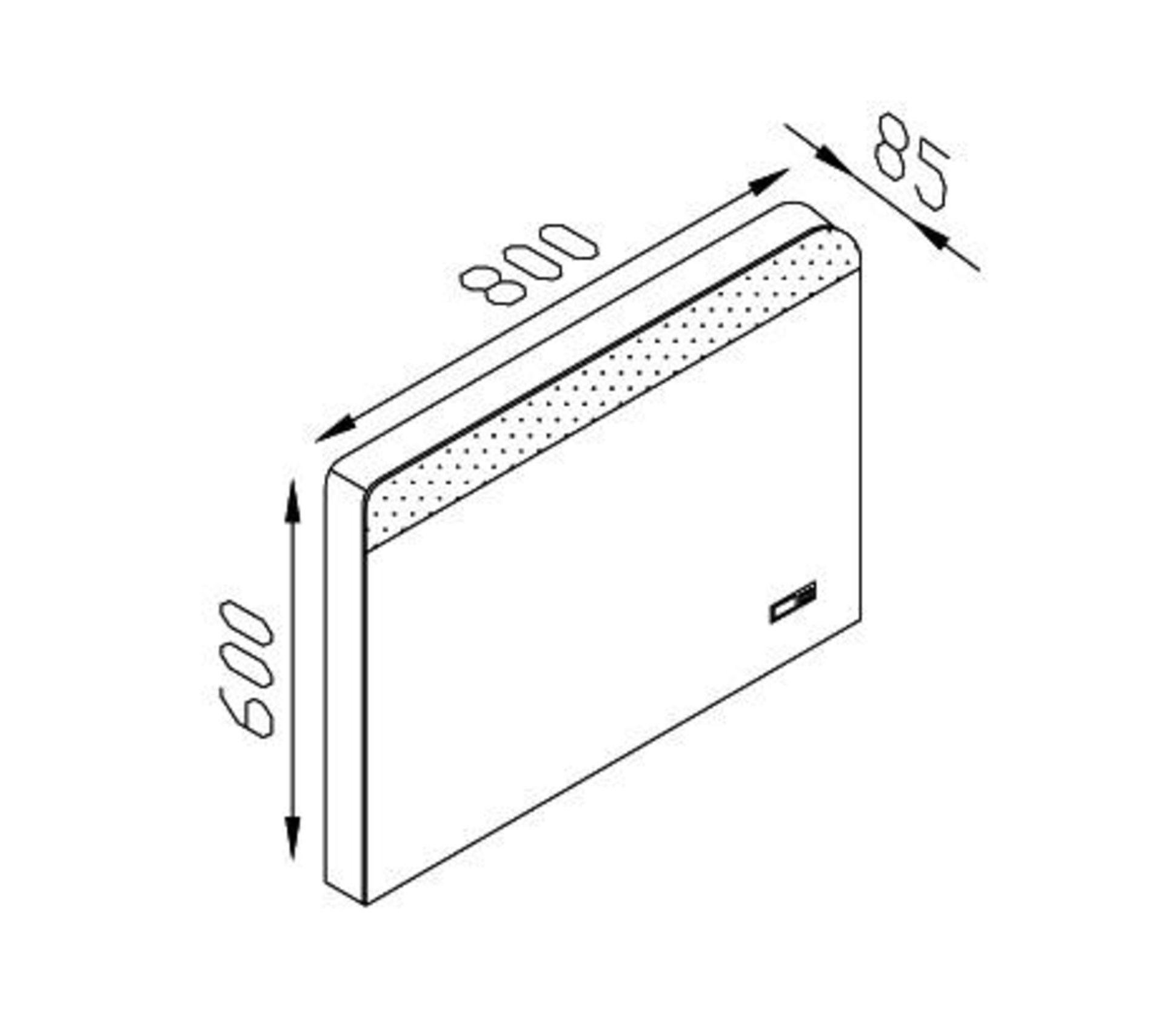 1 x Austin Bathrooms LUNAR Digital 800mm Illuminated Wall Mirror With No Touch Sensors, Rounds Edges - Image 2 of 3