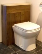1 x Stonearth Back to Wall WC Unit With Marble Stone Cover - American Solid Walnut - RRP £888