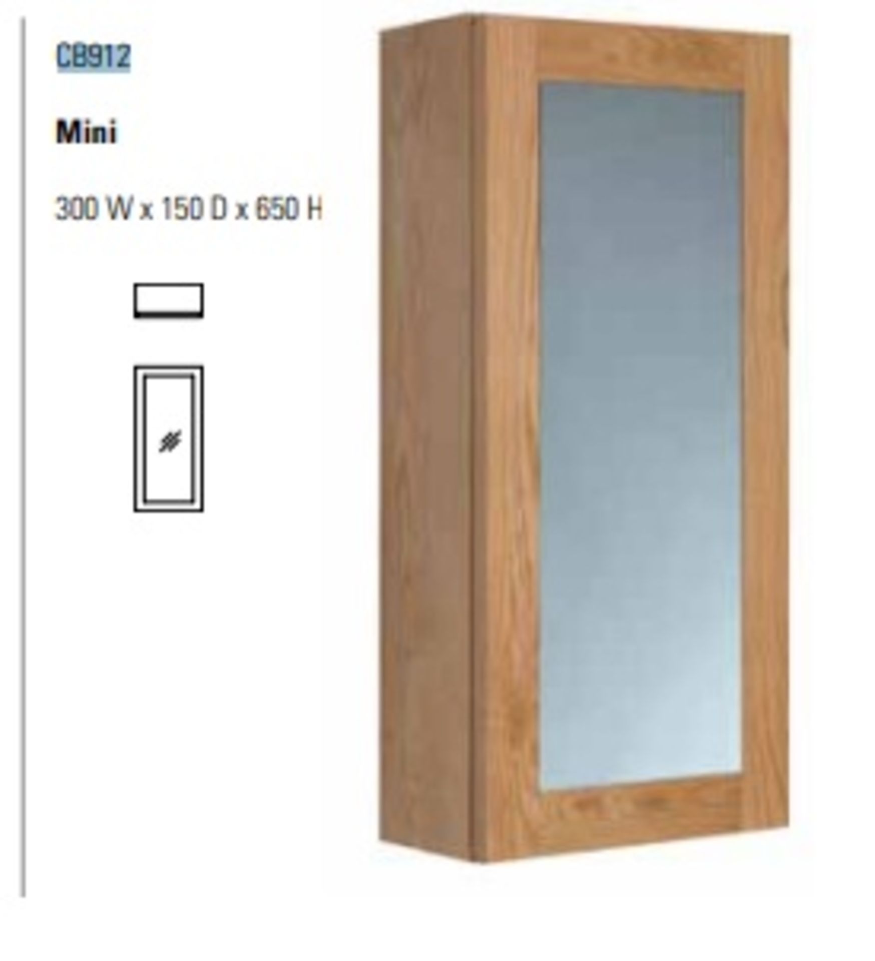 1 x Stonearth 300mm Wall Mounted Mirrored Bathroom Storage Cabinet - American Solid Walnut RRP £356 - Image 4 of 10