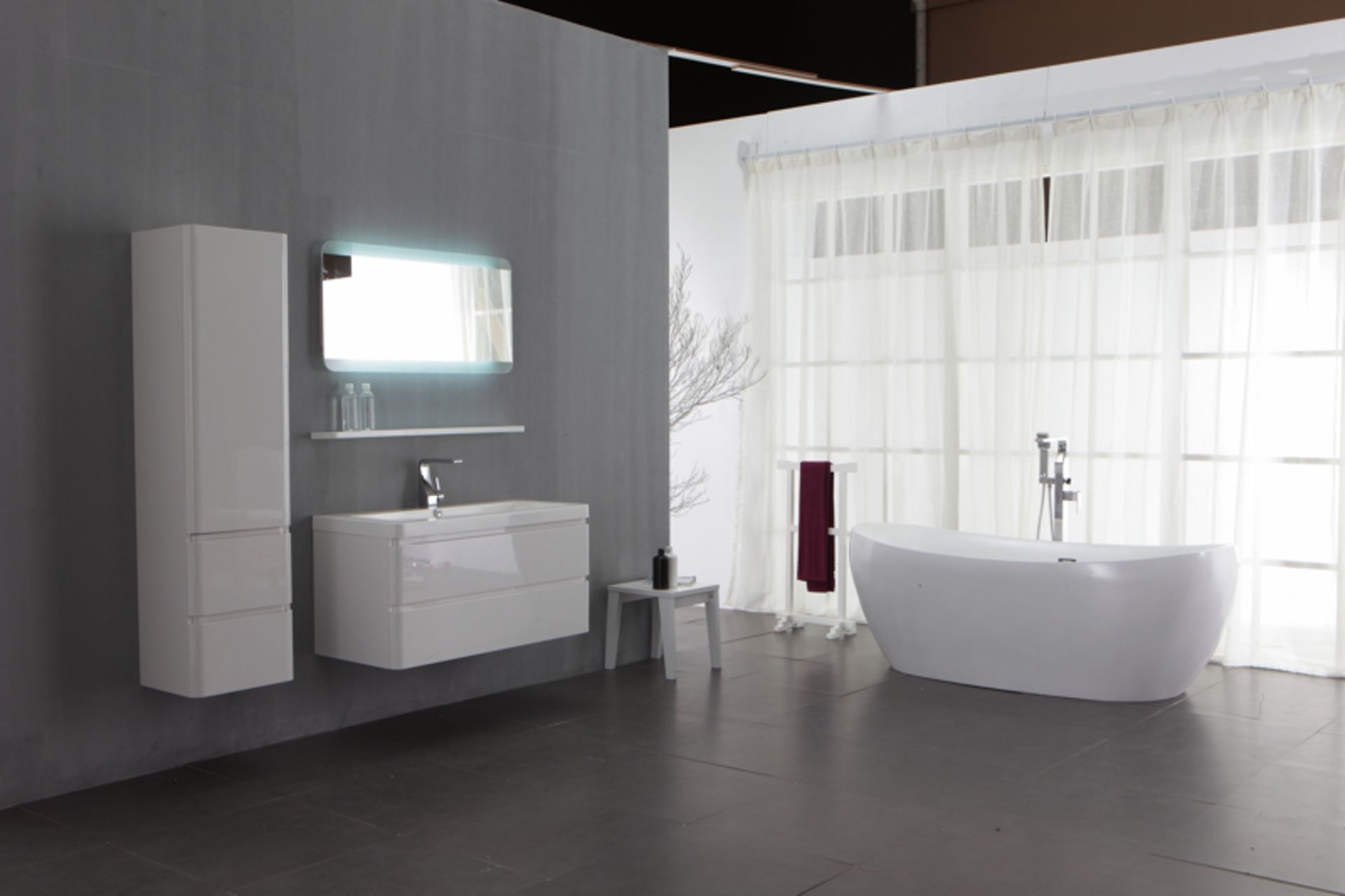 1 x Austin Bathrooms URBAN 60 Wall Mounted Bathroom Vanity Unit With MarbleTECH Basin - RRP £690 - Image 6 of 6