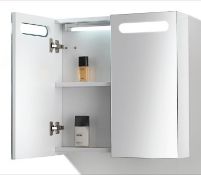 1 x Austin Bathrooms EDEN Two Door 600mm Mirrored Bathroom Cabinet - New and Boxed - RRP £320 - Ref: