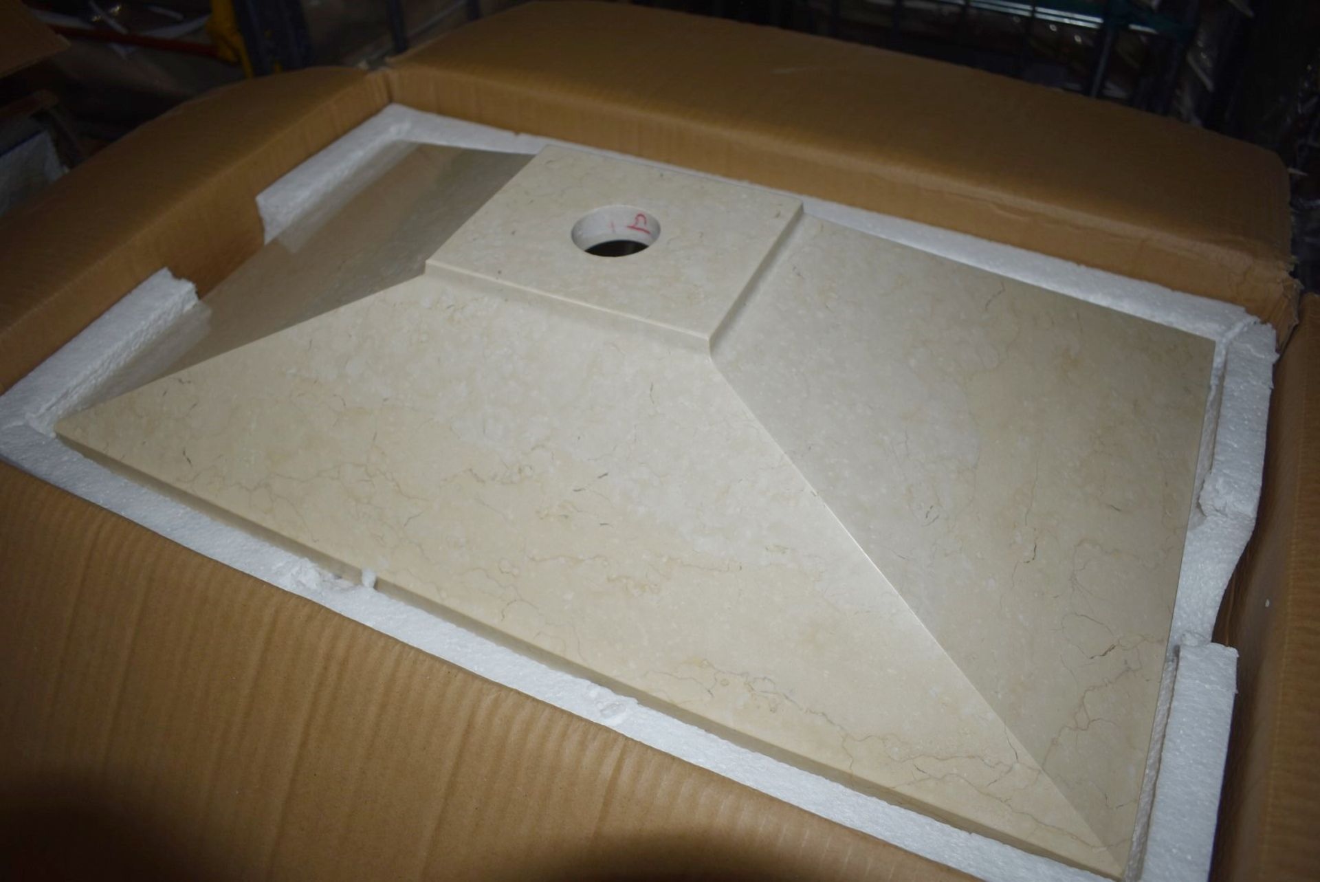 1 x Stonearth 'Karo' Solid Travertine Stone Countertop Sink Basin - New Boxed Stock - RRP £525 - Image 7 of 8