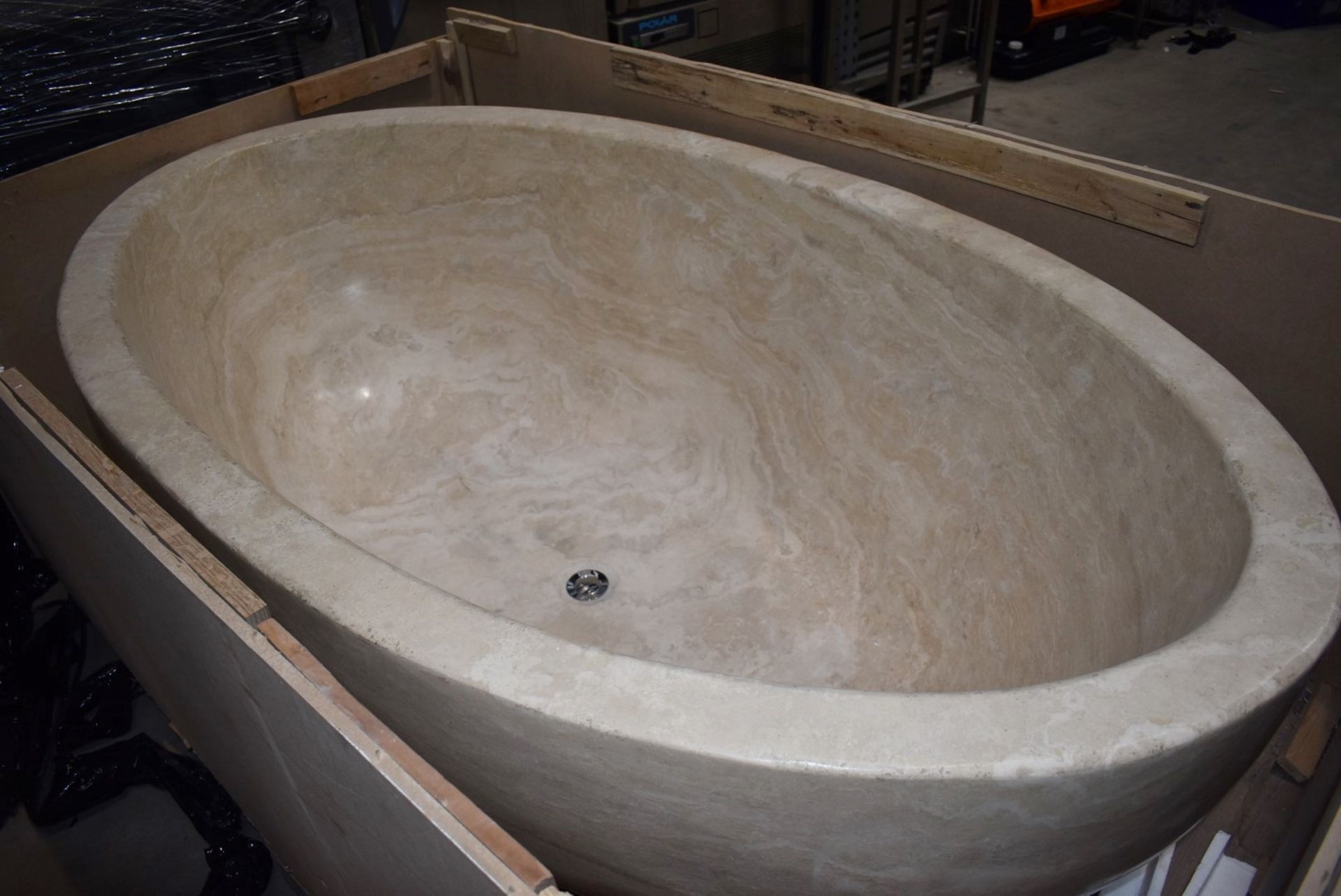 1 x Stonearth Luxury Grand Travertine Bath - Made From a Solid Piece of Stone - RRP £19,000 - New! - Image 8 of 25