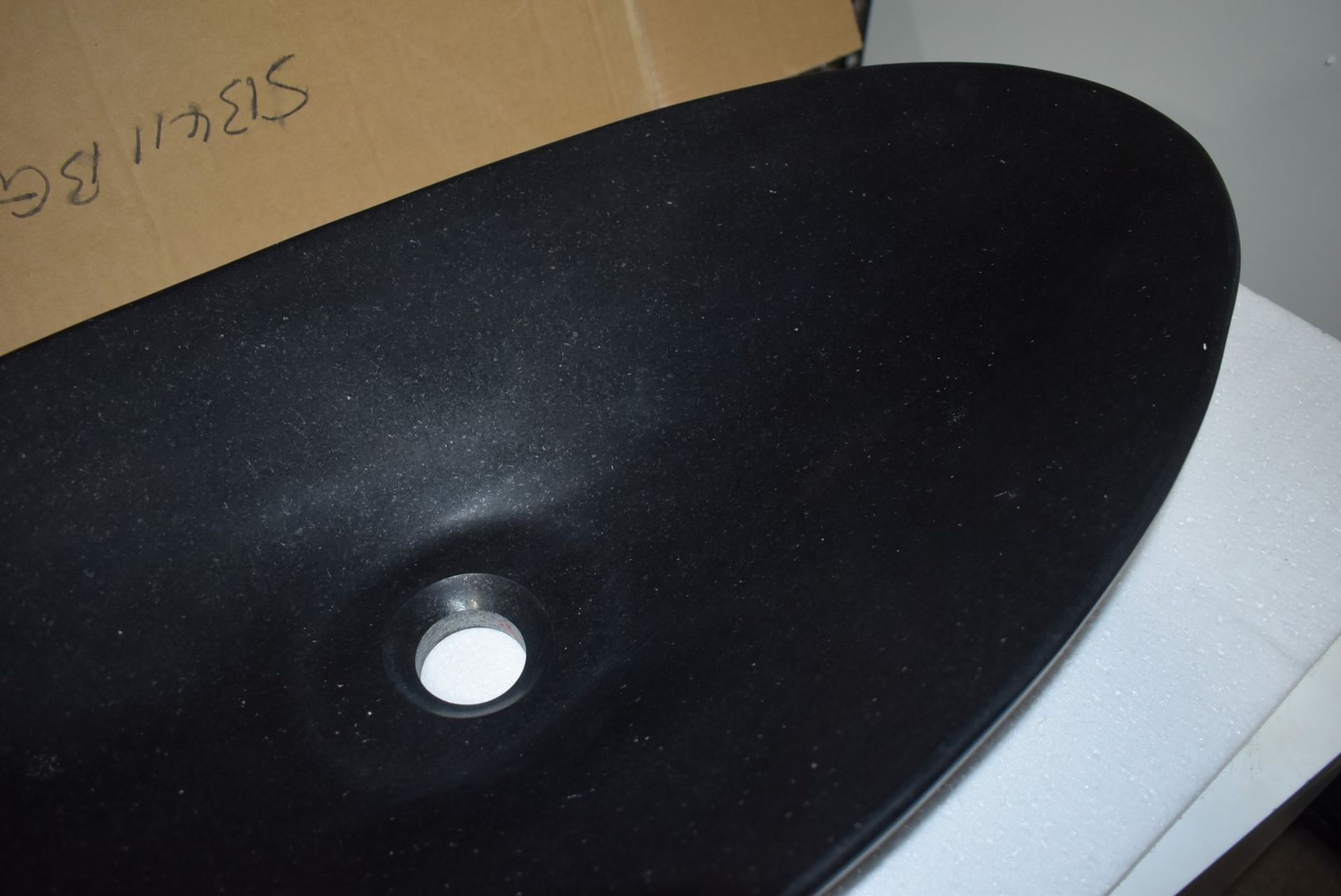 1 x Stonearth 'Cyra' Black Granite Stone Countertop Sink Basin - New Boxed Stock - RRP £620 - - Image 8 of 10