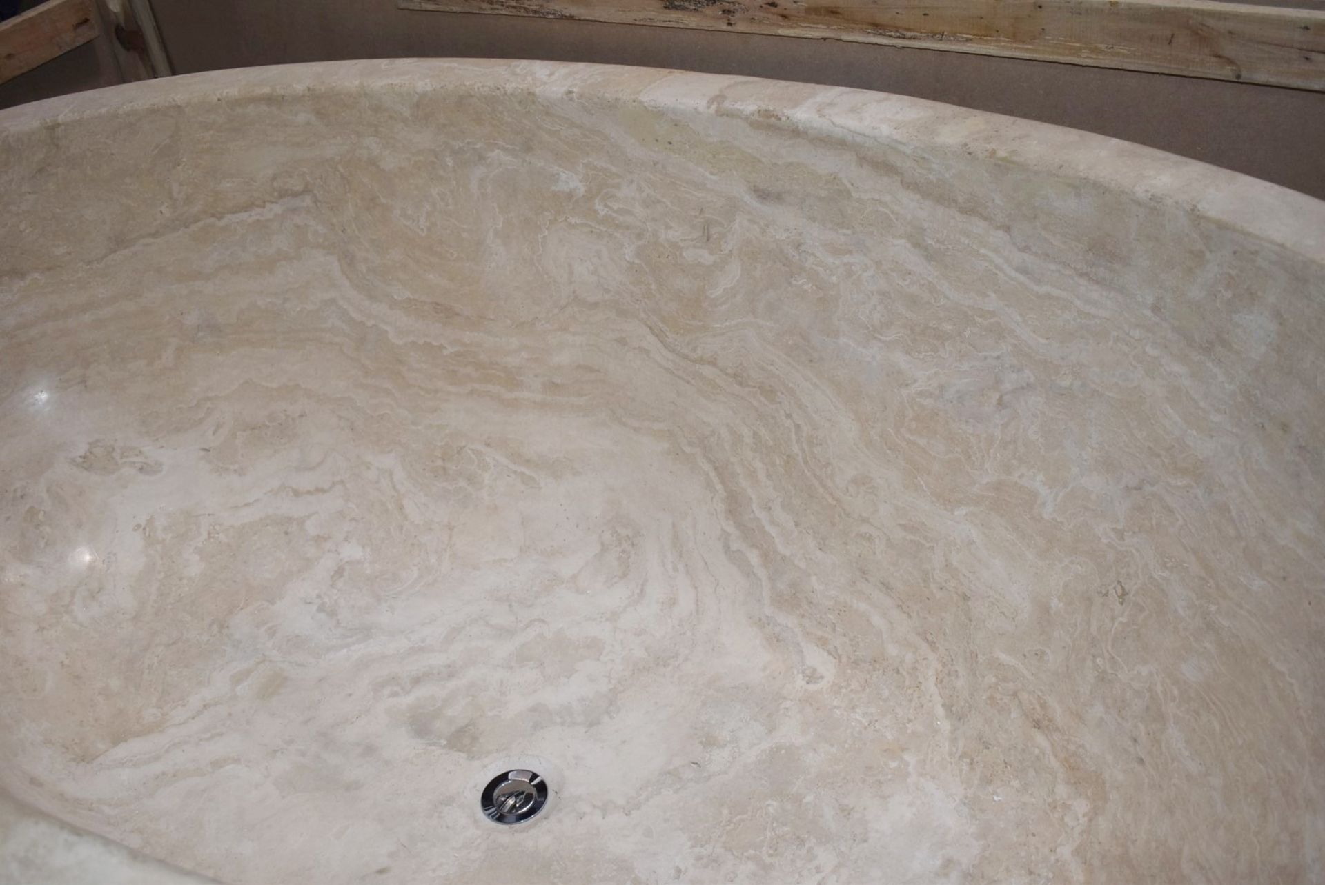 1 x Stonearth Luxury Grand Travertine Bath - Made From a Solid Piece of Stone - RRP £19,000 - New! - Image 19 of 25