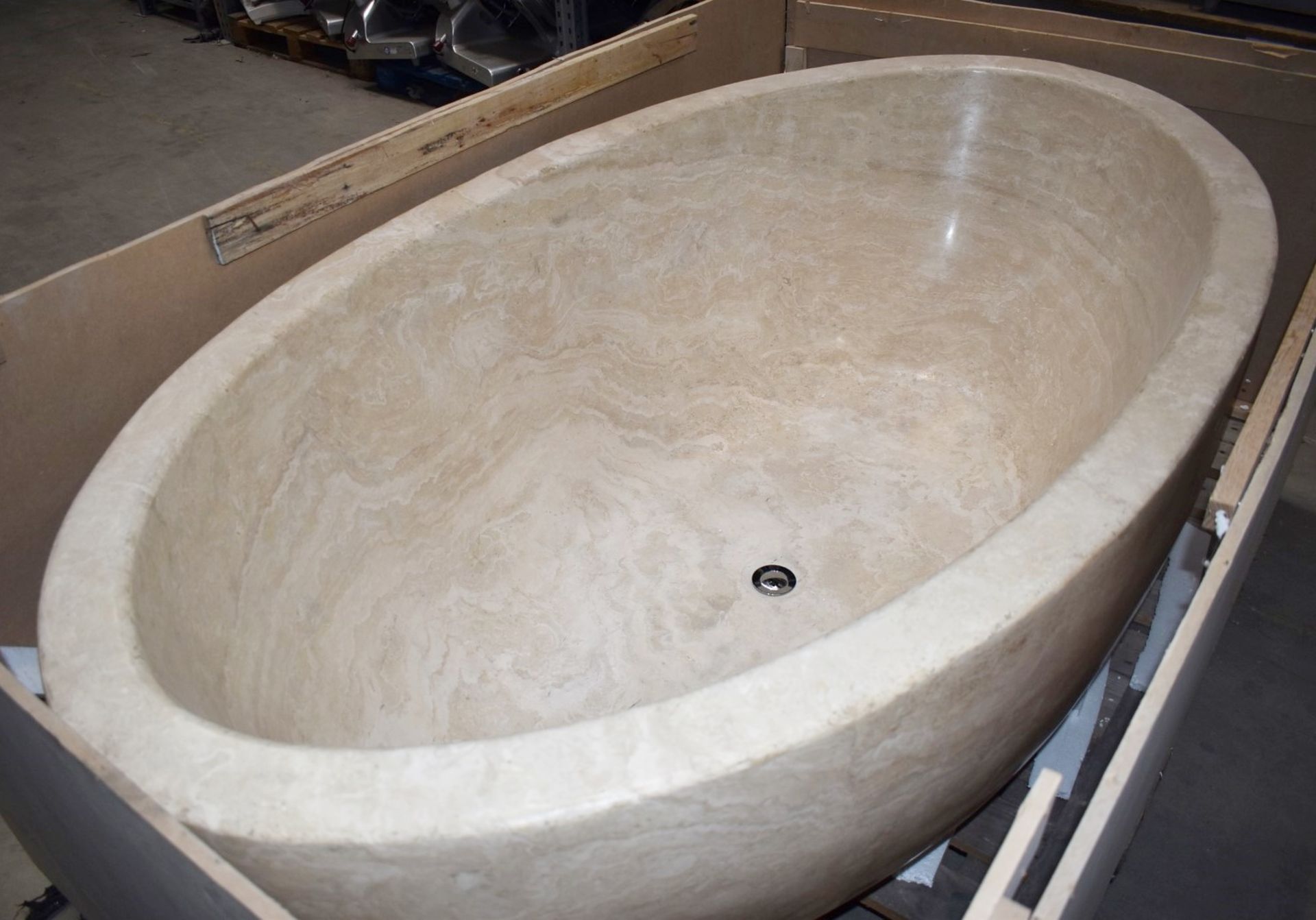 1 x Stonearth Luxury Grand Travertine Bath - Made From a Solid Piece of Stone - RRP £19,000 - New! - Image 20 of 25