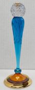 1 x BALDI 'Home Jewels' Italian Hand-crafted Artisan 'Sphere' Candle Stick In Blue **RRP £2.665.00**