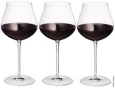 Set of 5 x GEORG JENSEN 'Sky' Crystal Red Wine Glasses (500ml) - Unused Boxed Stock - Ref: HAR276/