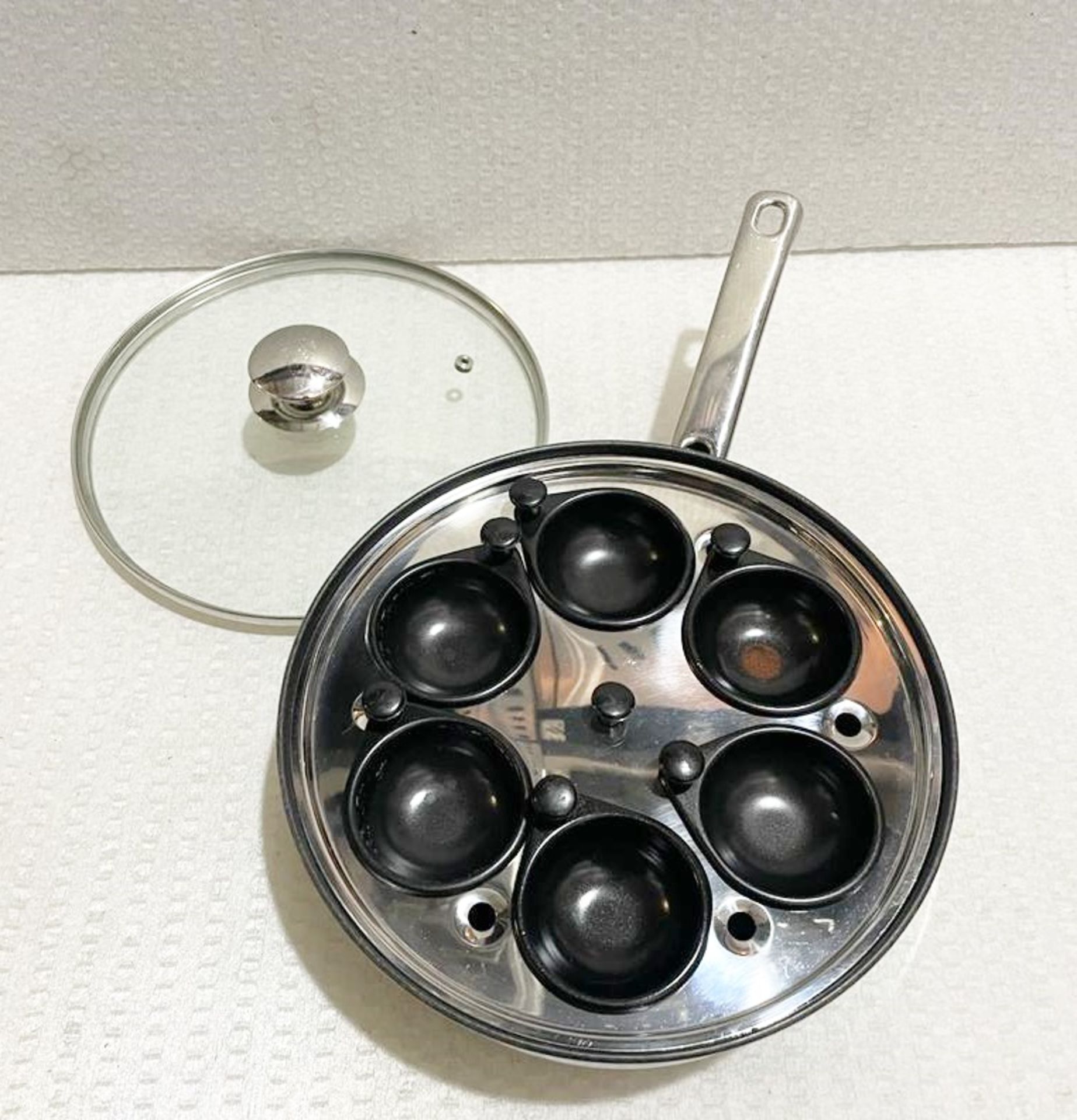 1 x VINERS 24cm 'Insight' Premium 6-Egg Poacher With Glass Lid - CL712 - Ref: MPC862  - NO VAT ON - Image 3 of 4