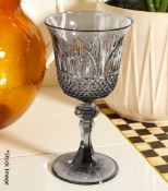 5 x  MARIO LUCA GIUSTI 'Italia' Synthetic Crystal Wine Glasses In Grey (180ml) - New / Unused