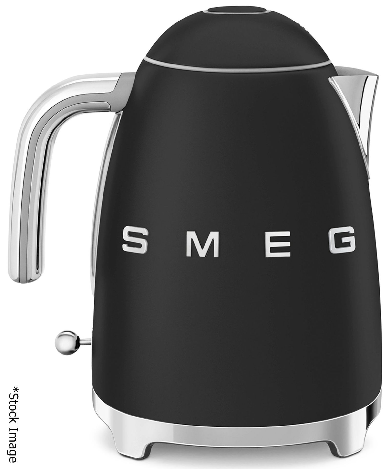 1 x SMEG 'Retro' Kettle In Matte Black & Chrome - Original RRP £179.00 - Boxed Stock - Image 2 of 13