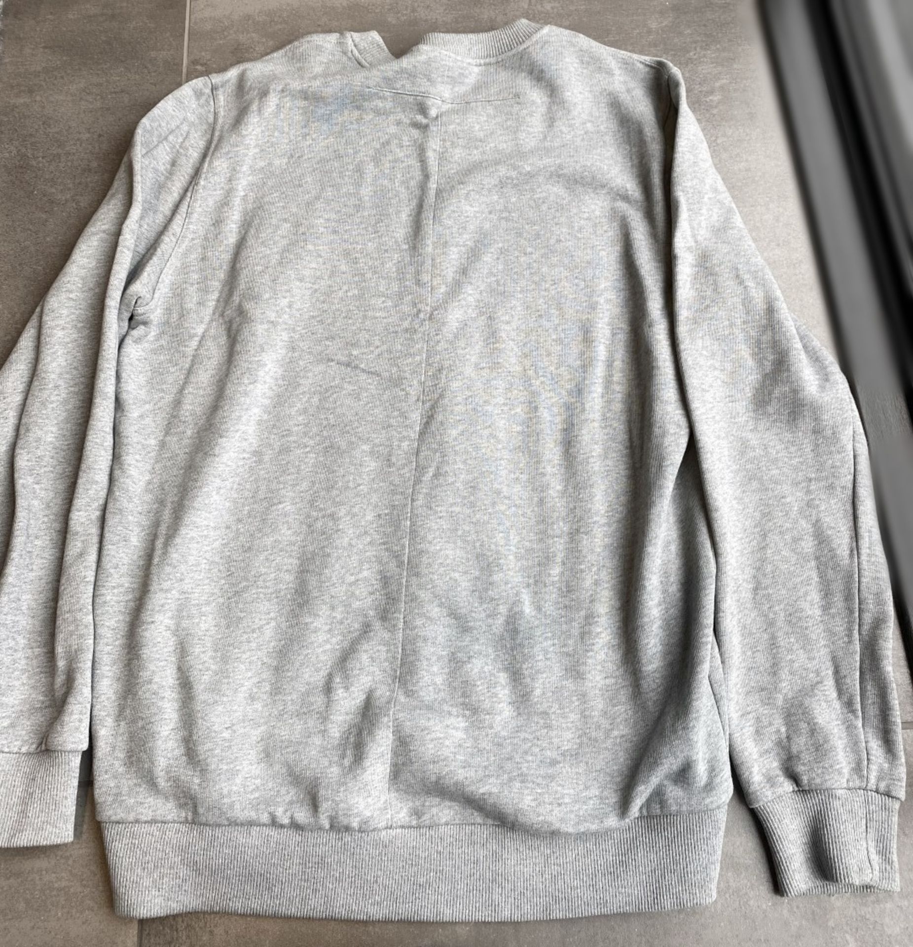 1 x Men's Genuine Givenchy Sweatshirt In Grey With Lambskin Panel On Front With Embroidered Border - Image 3 of 9