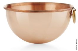 1 x MAUVIEL Copper Mixing Bowl (20cm) - Unused Wrapped Stock - Ref: HAR262/FEB22/WH2/PAL9 -