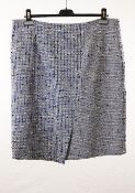 1 x Anne Belin Blue Tweed Skirt - Size: 20 - From A High End Clothing Boutique