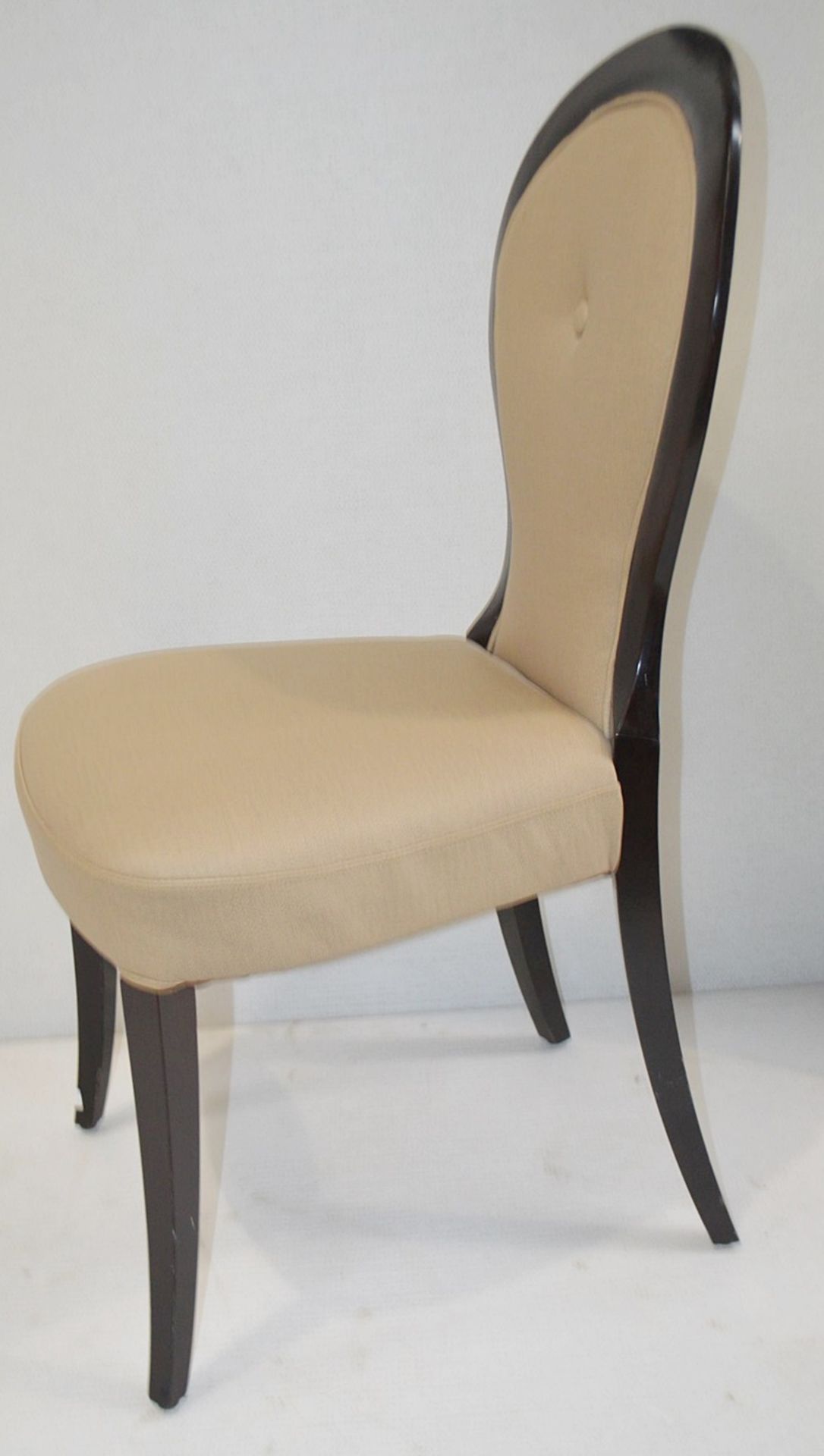 1 x Cushion Backed Chair With Curved Legs - Dimensions: H100 x W49 x D50cm / Seat 48cm - Ref: HMS127