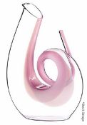 1 x RIEDEL 'Pink Curly' Fine Crystal Artisan Decanter - Dimensions: H26.5cm - Original Price £325.00