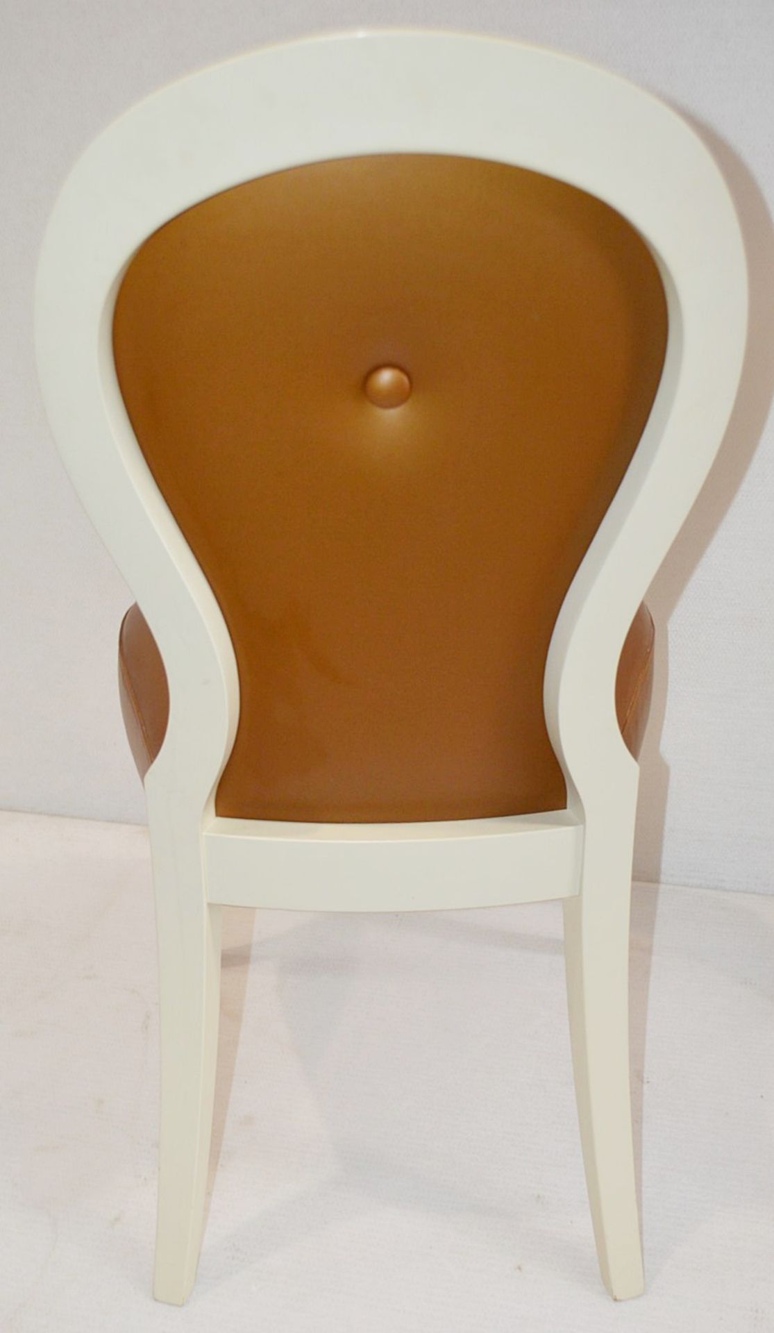 1 x Cushion Backed Chair With Curved Legs - Dimensions: H100 x W49 x D50cm / Seat 48cm - Ref: HMS128 - Image 3 of 4
