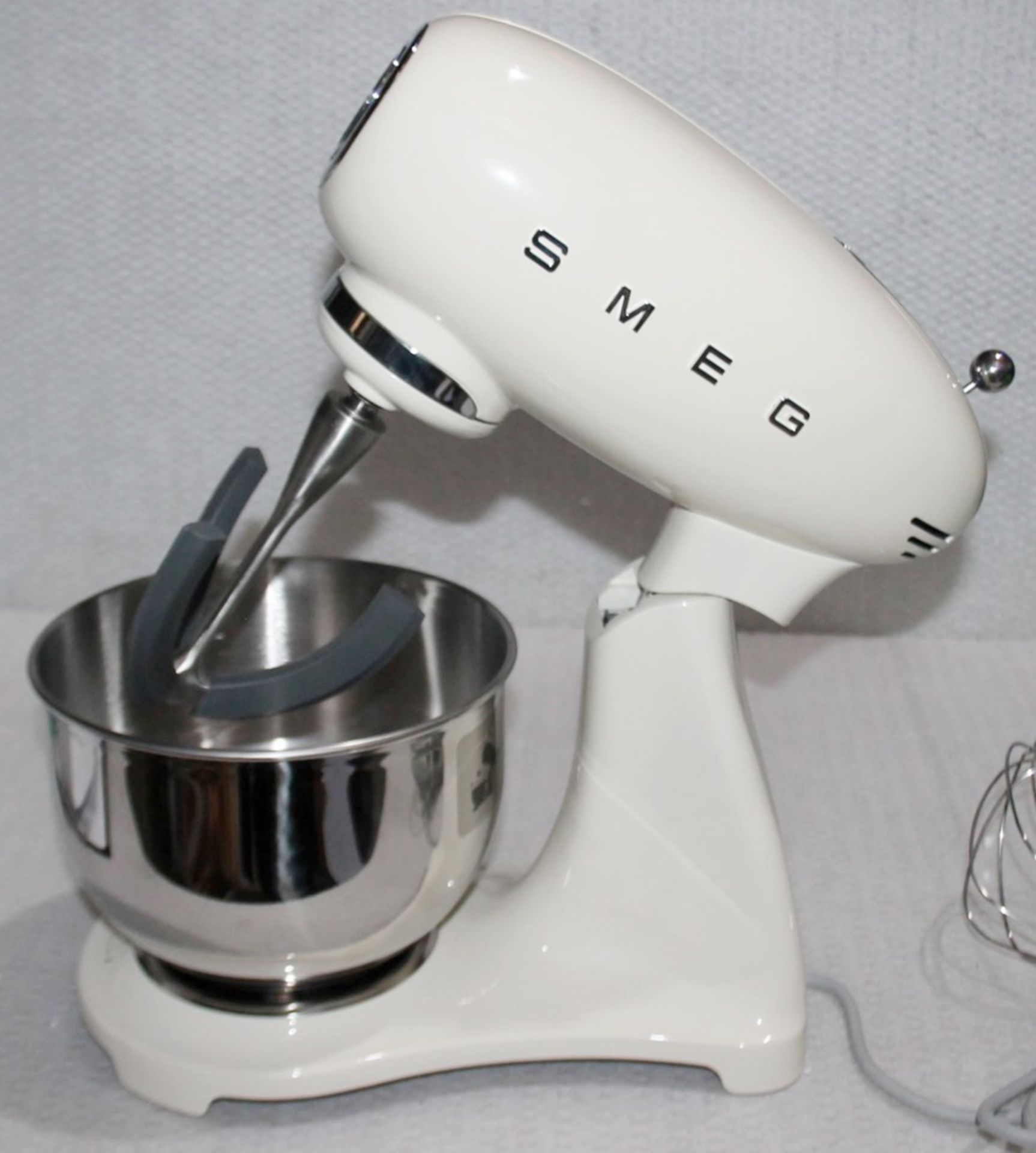 1 x SMEG Retro-style Stand Mixer (4.8L) In Cream - Original Price £499.00 - Unused Boxed Stock - Image 3 of 9