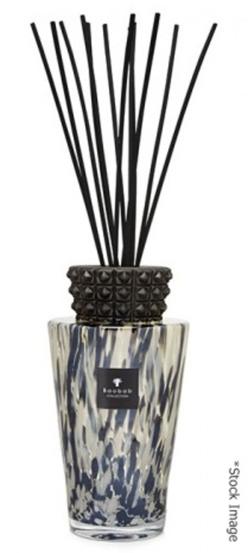 1 x BAOBAB COLLECTION 'Totem Black Pearls' Hand-blown Glass Diffuser (28cm) - Original Price £357.00