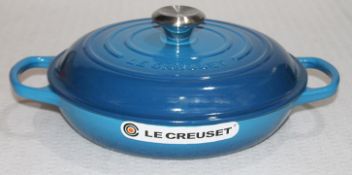 1 x LE CREUSET 'Signature' Enamelled Cast Iron Shallow 26cm Round Casserole Dish In Marseille