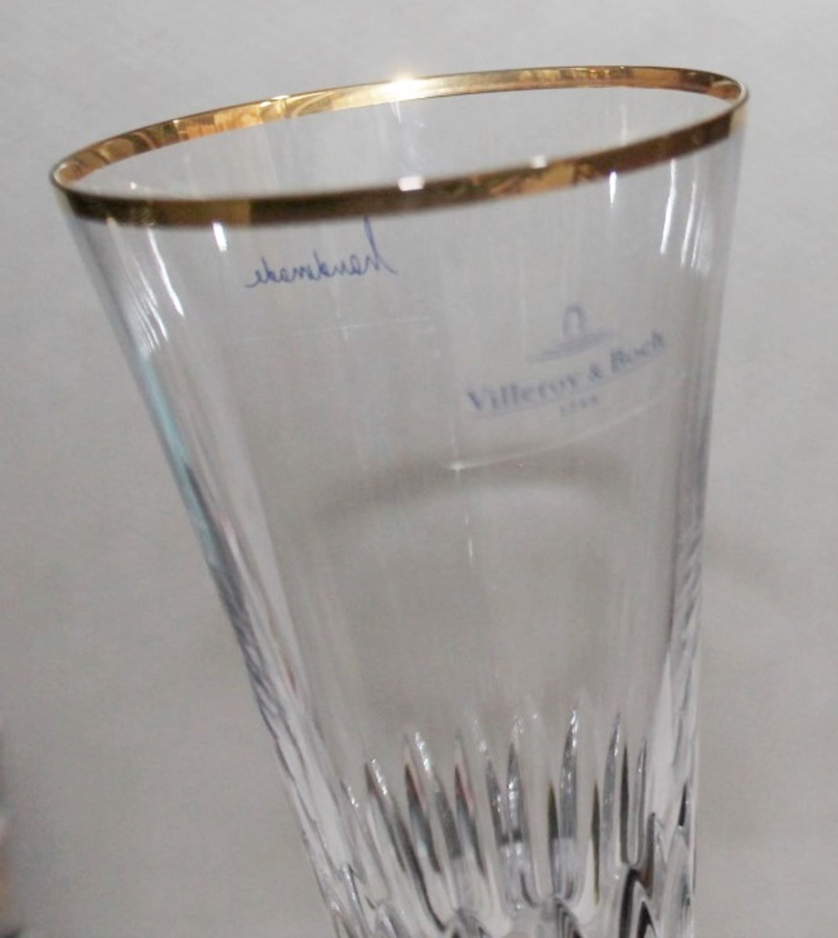 4 x Assorted VILLEROY & BOCH Glasses Inc. 2 x Mouth-blown Grand Royal Champagne Flutes - Image 2 of 10