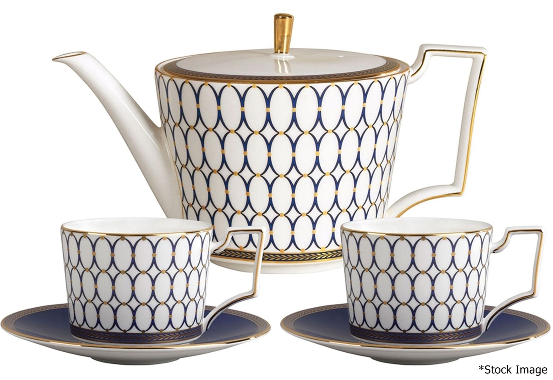 1 x WEDGWOOD 'Renaissance Gold' 3-Piece Fine Bone China Tea Set - Original Price £315.00 - Unused