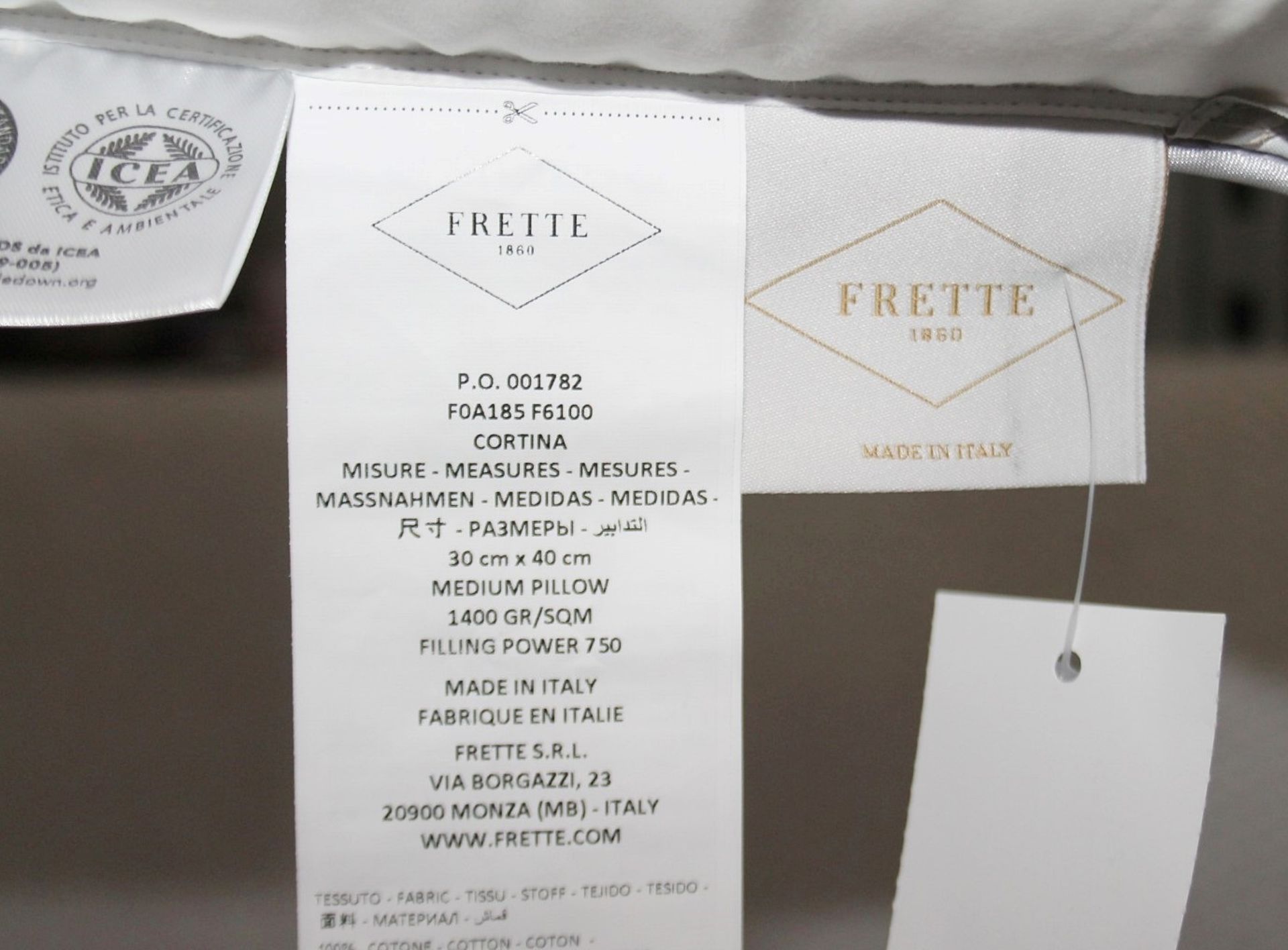 1 x FRETTE 'Cortina' Medium Down Boudoir Pillow (30cm x 40cm) - Original Price £170.00 - Image 4 of 10