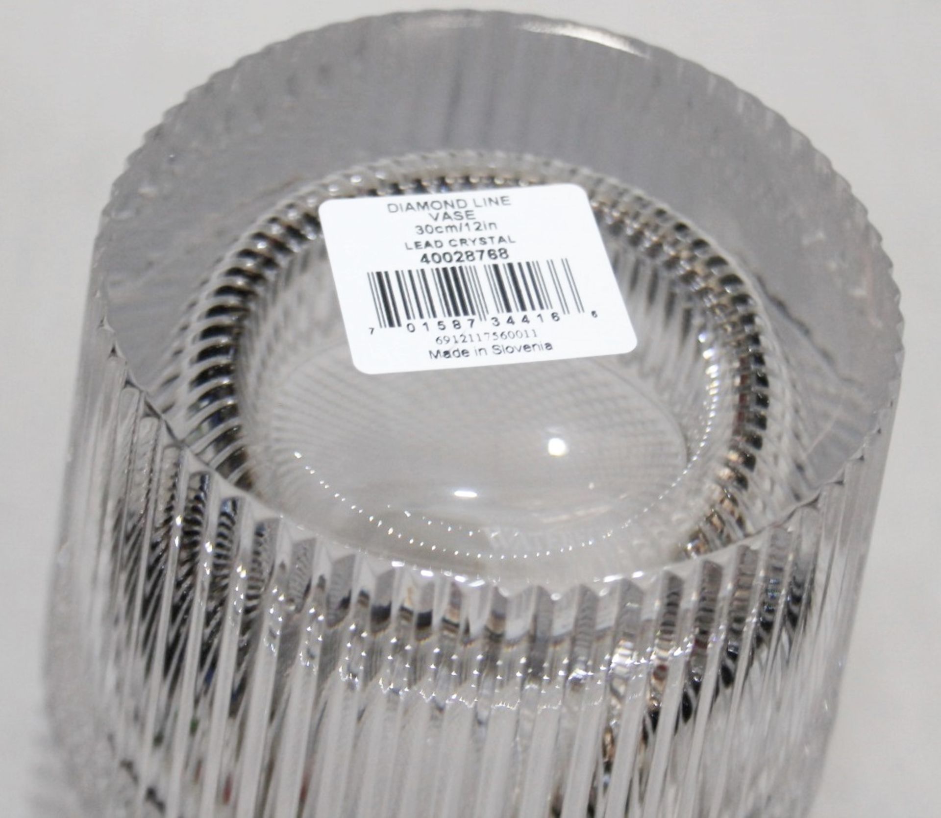 1 x WATERFORD 'Diamond Line' Lead Crystal Vase (30.5cm) - Original Price £295.00 - Unused Boxed - Image 4 of 8