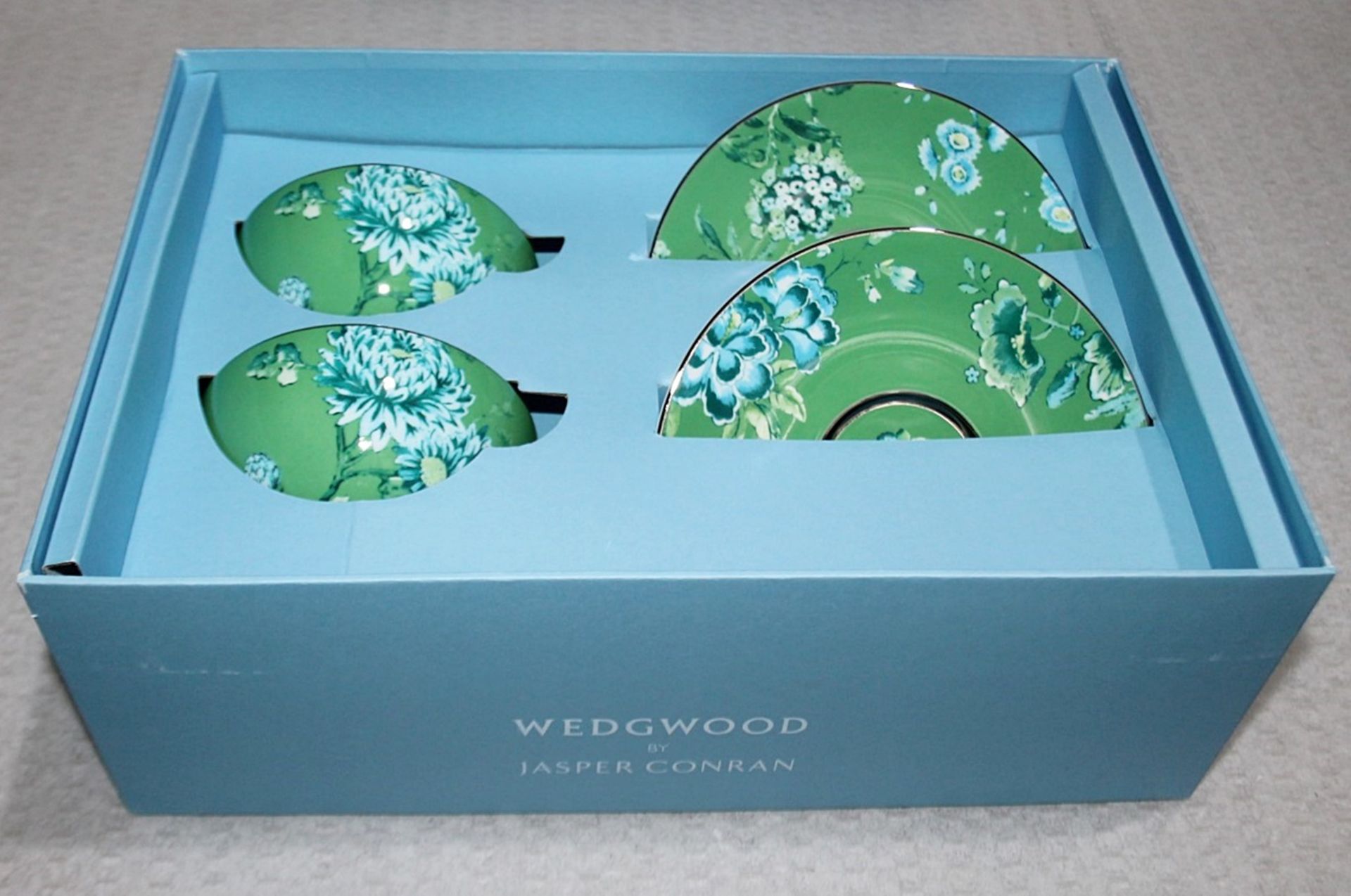 1 x JASPER CONRAD / WEDGWOOD 'Chinoiserie' Teacup And Saucer Set - Original Price £125.00 - Boxed - Image 2 of 10