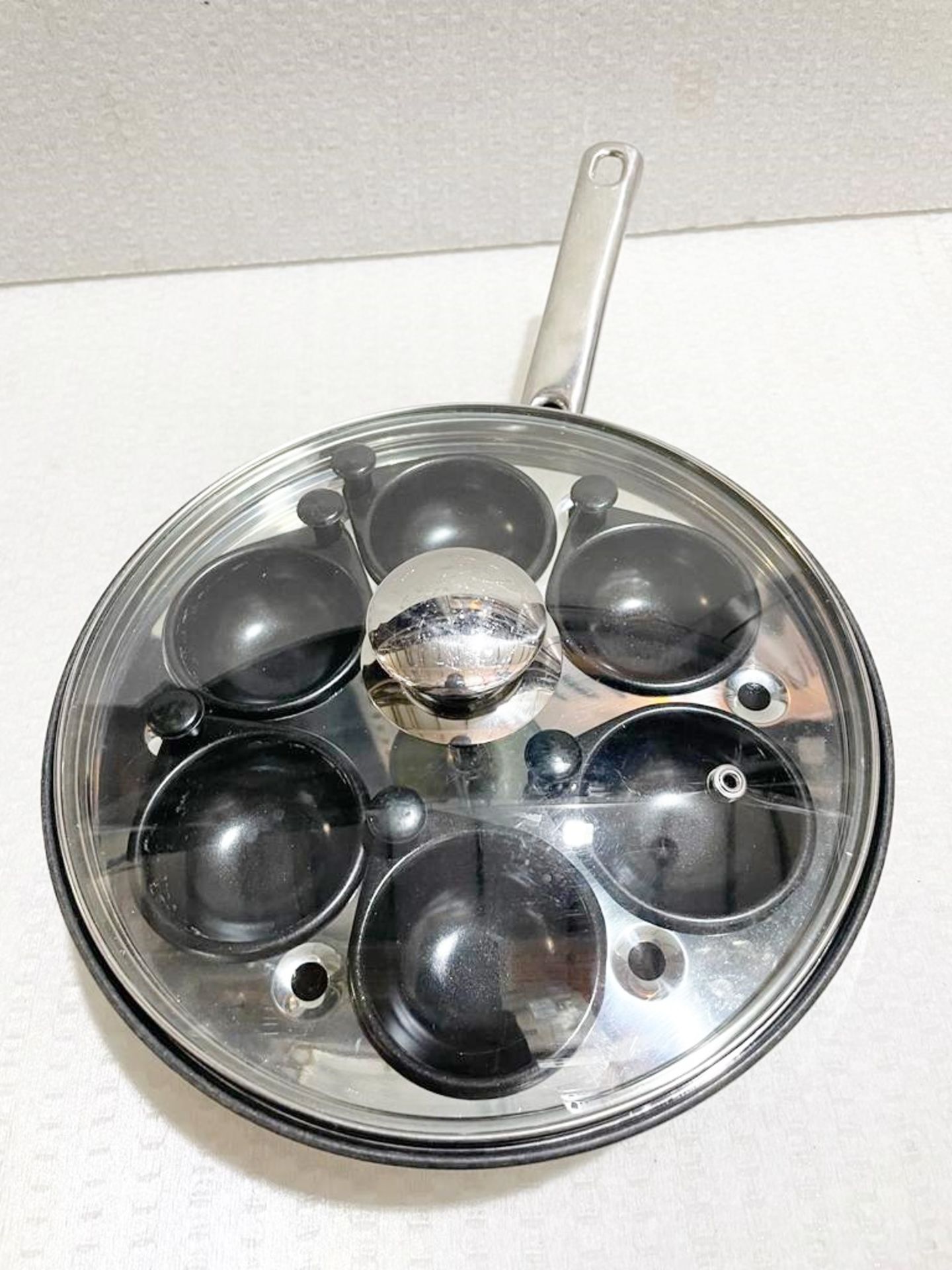 1 x VINERS 24cm 'Insight' Premium 6-Egg Poacher With Glass Lid - CL712 - Ref: MPC862  - NO VAT ON