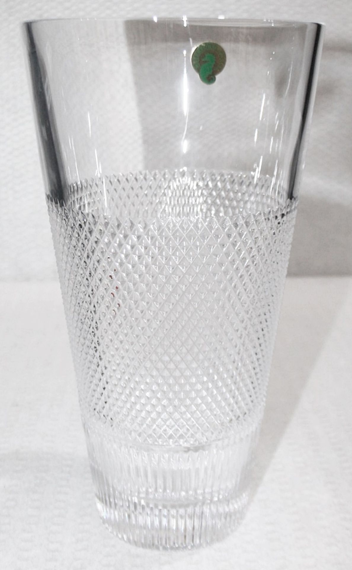 1 x WATERFORD 'Diamond Line' Lead Crystal Vase (30.5cm) - Original Price £295.00 - Unused Boxed - Image 2 of 8