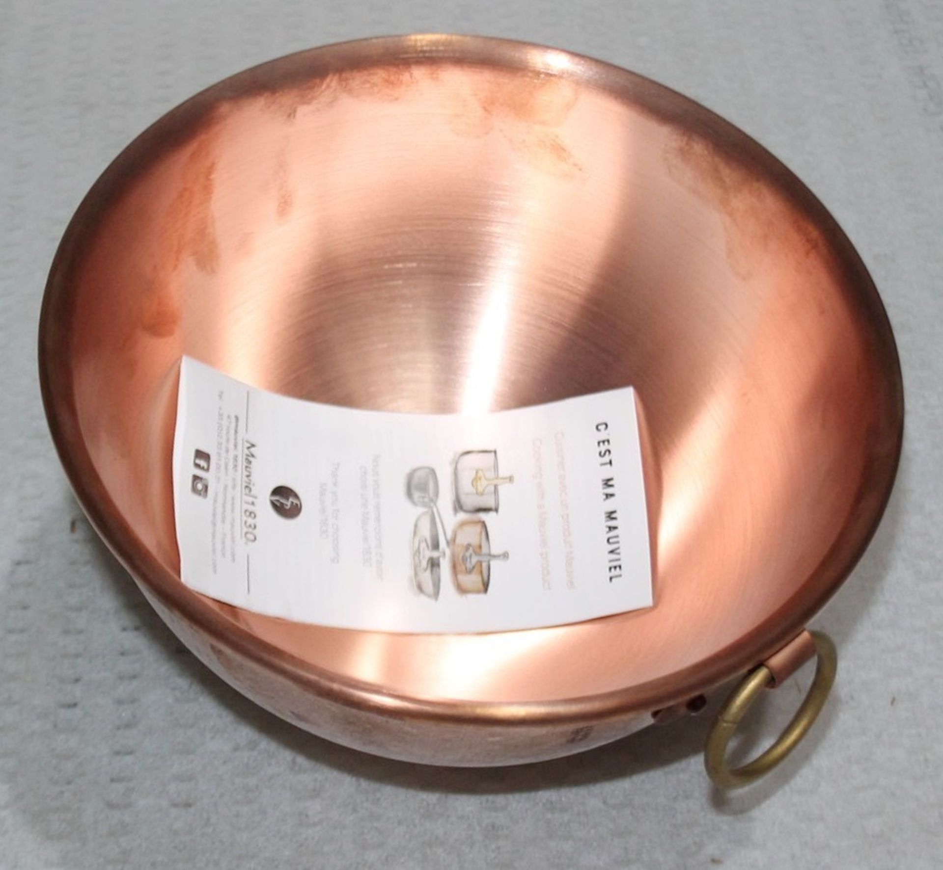 1 x MAUVIEL Copper Mixing Bowl (20cm) - Unused Wrapped Stock - Ref: HAR262/FEB22/WH2/PAL9 - - Image 3 of 5