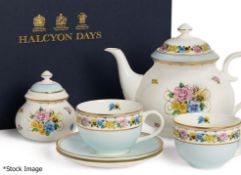 1 x HALCYON DAYS 'Antler Trellis Tea For Two' Fine Bone China Tea Set - Original Price £415.00 - New