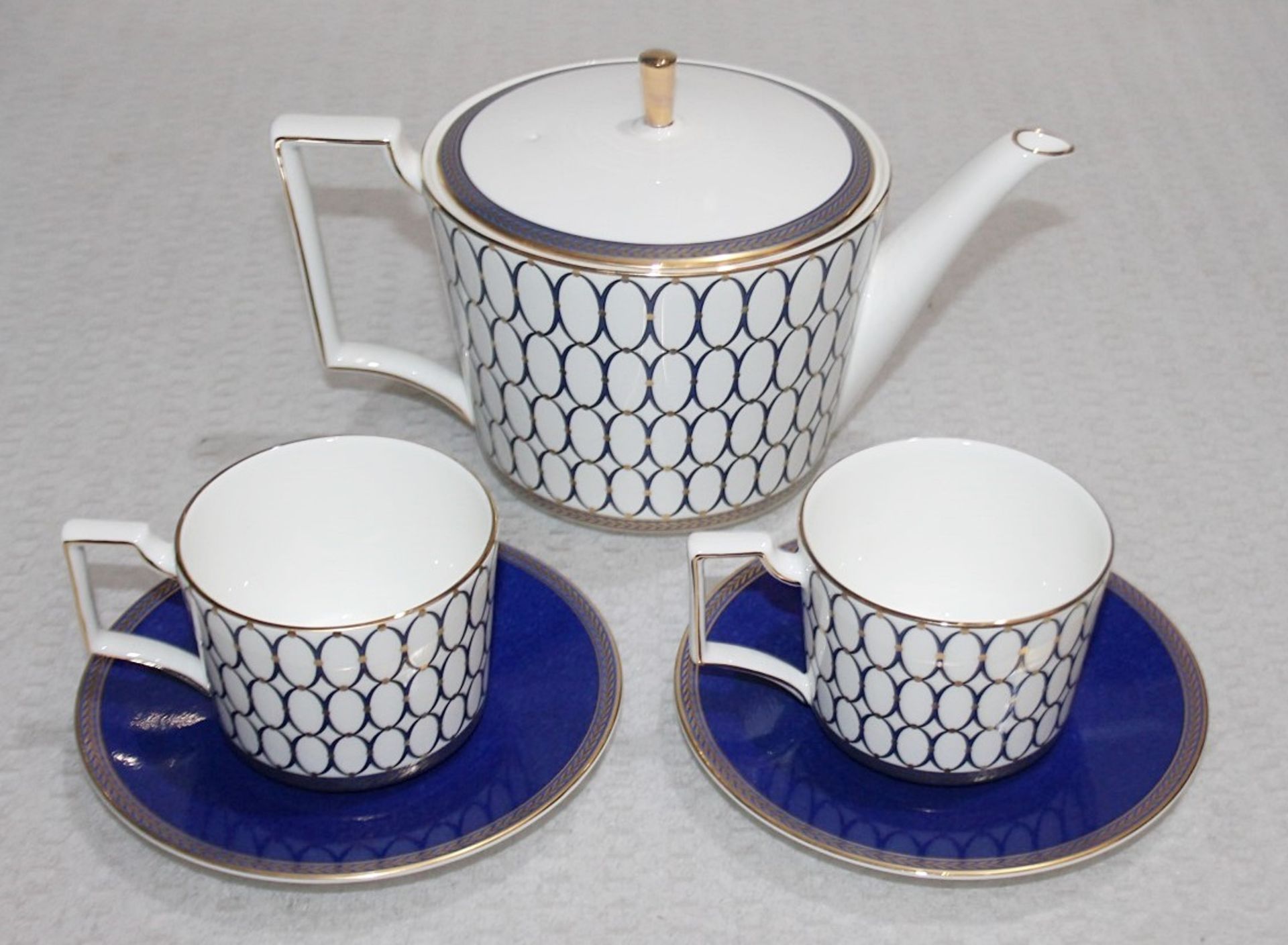 1 x WEDGWOOD 'Renaissance Gold' 3-Piece Fine Bone China Tea Set - Original Price £315.00 - Unused - Image 2 of 7