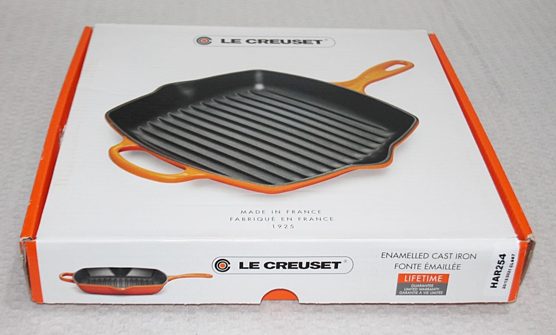 1 x LE CREUSET Cast Iron Square Grillit Pan 26cm In Matt Black - Original Price £99.95 - Unused