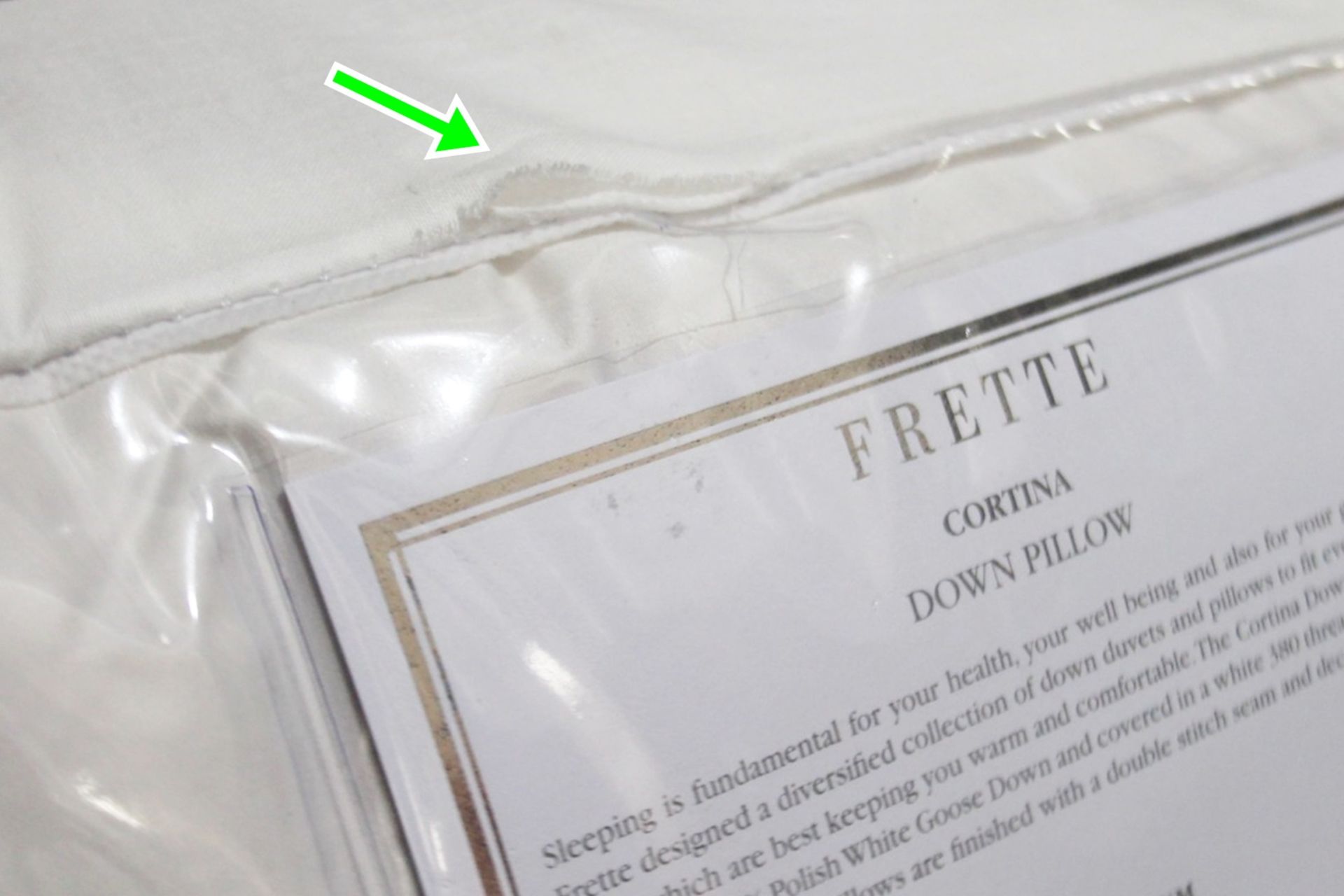 1 x FRETTE 'Cortina' Medium Down Boudoir Pillow (30cm x 40cm) - Original Price £170.00 - Image 10 of 10