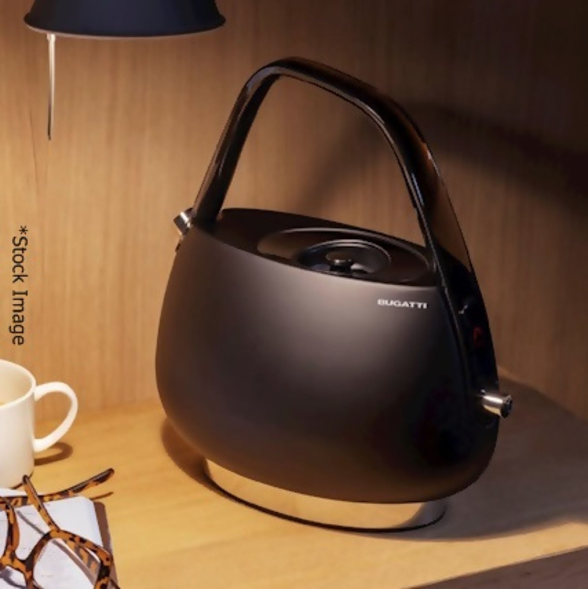 1 x BUGATTI Designer 'Jackie' Electric Kettle In Black - Original Price £279.00 - Boxed Stock