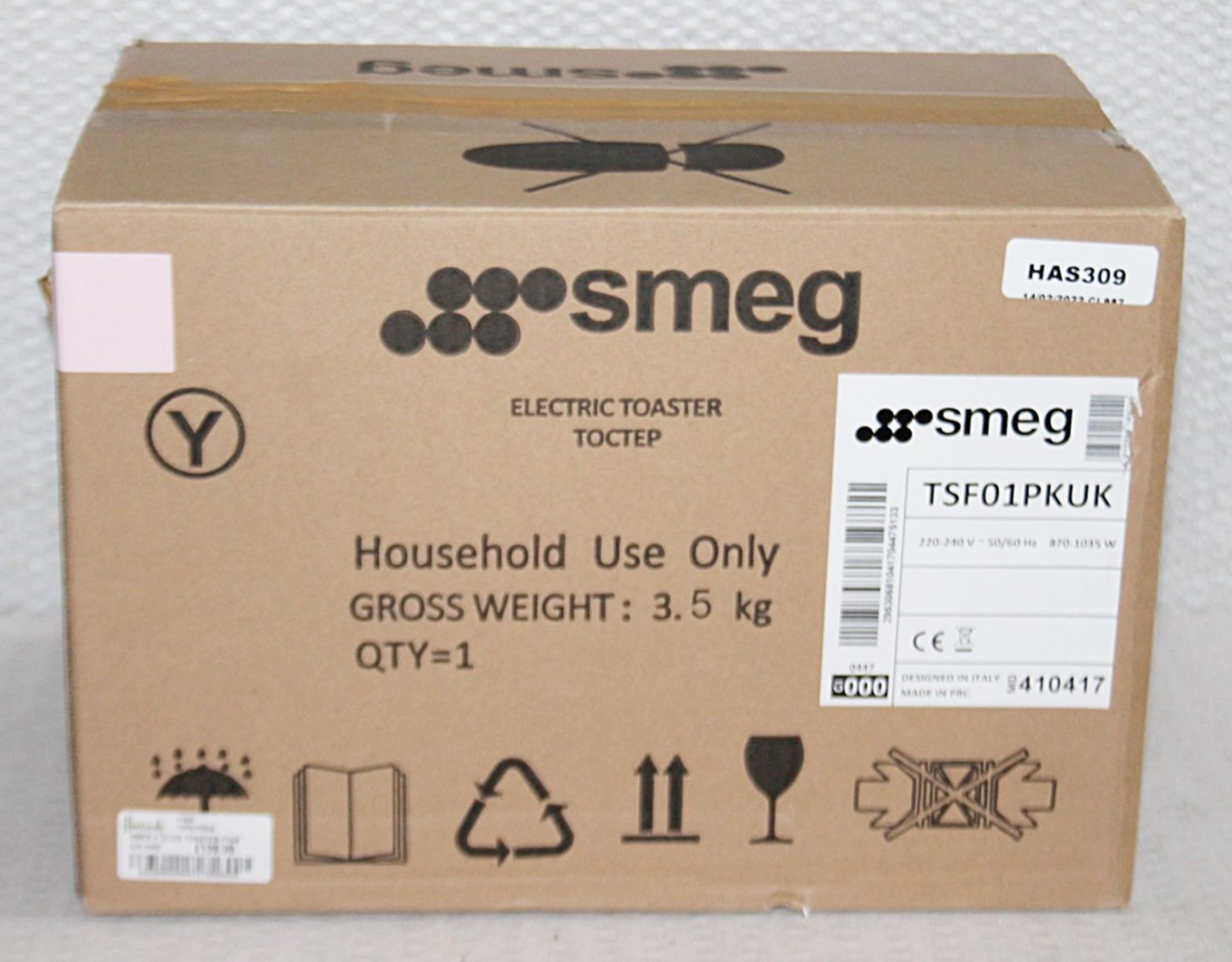 1 x SMEG Retro-Style 2-Slice Toaster In Pink - Original RRP £139.00 - Unused Boxed Stock - Ref: - Image 10 of 14