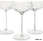 3 x SOHO HOME 'Pembroke' Luxury Mouth-blown Champagne Coupes - Unused Boxed Stock - Ref: HAR274/