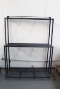 1 x Metal Wall Mounted Shelving Unit - Dimensions: H166.5 x W125 x D50cm - Ex-Showroom Piece -