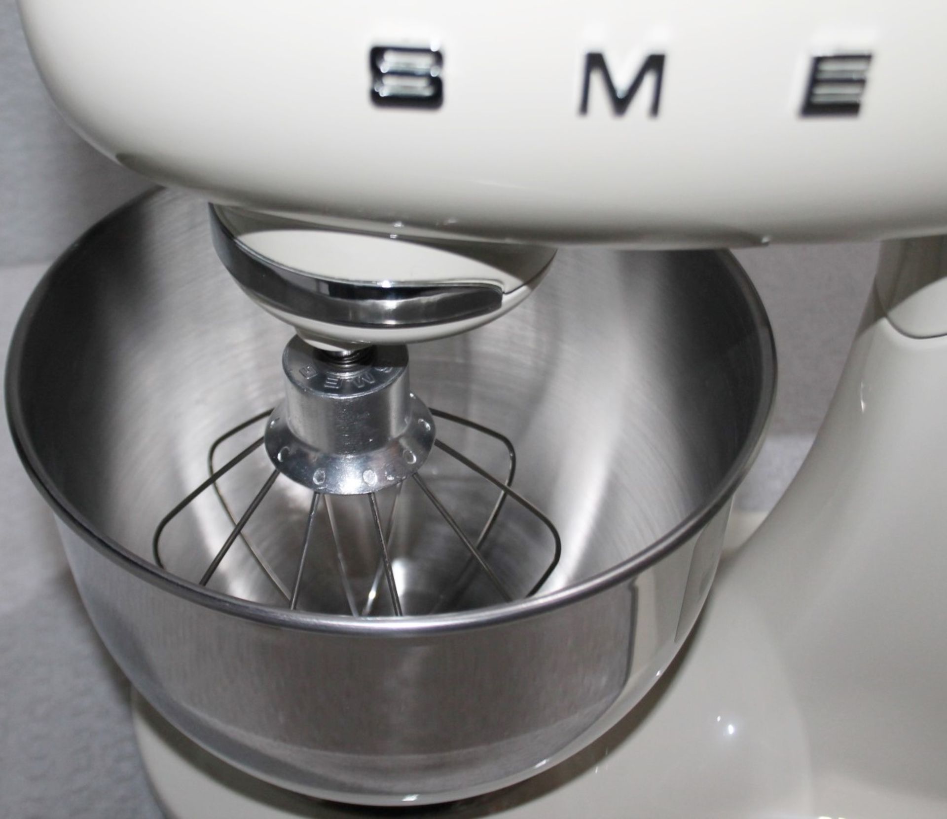 1 x SMEG Retro-style Stand Mixer (4.8L) In Cream - Original Price £499.00 - Unused Boxed Stock - Image 5 of 9