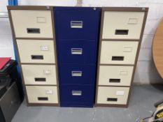 3 x Four Drawer Filing Cabinets - CL505 - Location: Corby, NorthamptonshireFor sale due to d